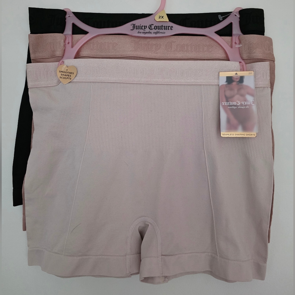 Juicy Couture Seamless Shaping Shorts - 3 Pack Plus Size 2X
